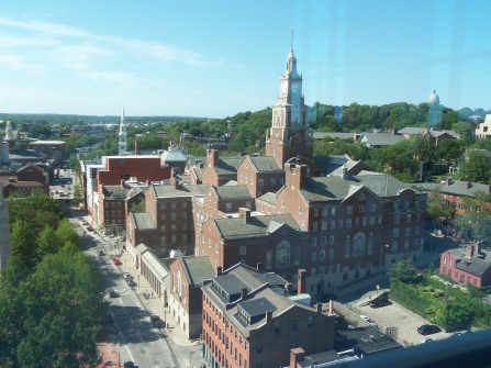 View from the top floor of ICERM