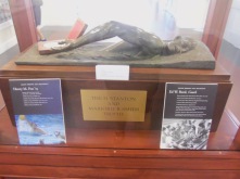 Statue of swimmer in the gym