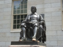 Statue of John Harvard: the founder of Harvard University