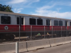 The Red Line train from Alewife to Boston