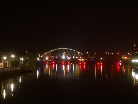 Darkness at the Providence River Bridge