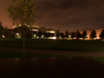 Erickson Athletic Complex at night