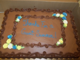 ICERM baked everyone a cake for the last day